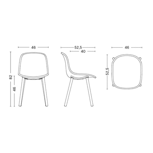 Neu 12 Chair Water-Based Lacquered Oak Base